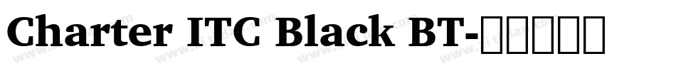 Charter ITC Black BT字体转换